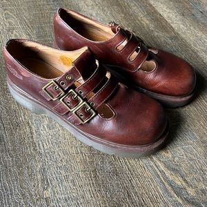 VTG & RARE Dr. Martens UK7/US9 1990s Rare Triple Buckle Strap Mary Jane Shoes